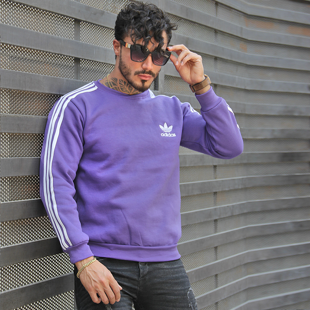 دورس یقه گرد adidas بنفش